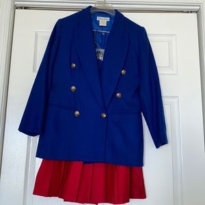 Stephanie Andrews Wool Double Breasted skirt suit size 2P
